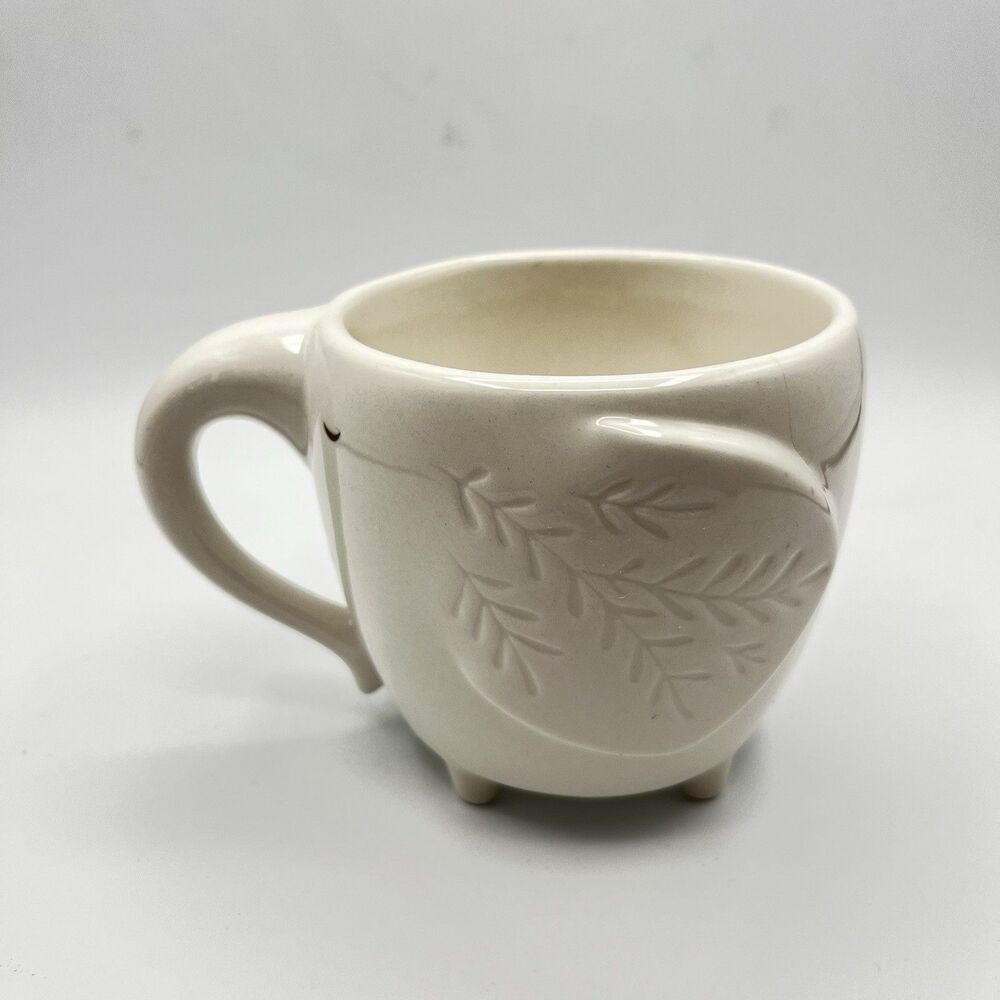 Opalhouse Porcelain White Elephant Mug with Legs - Collectible Coffee Cup Mug